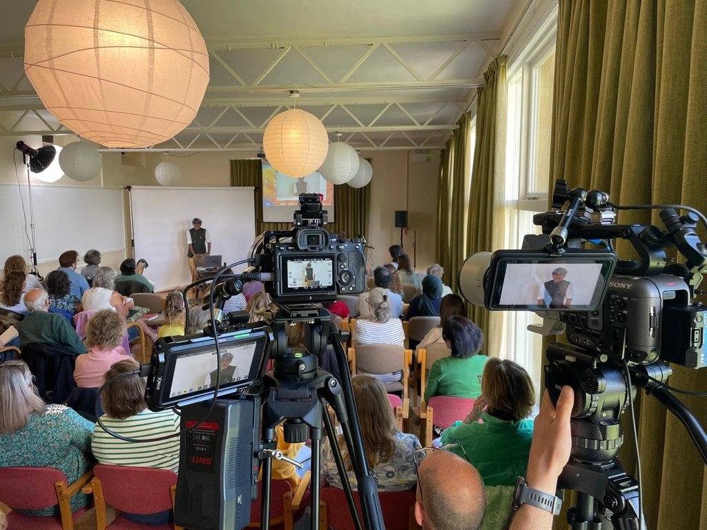 lecture hall with cameras